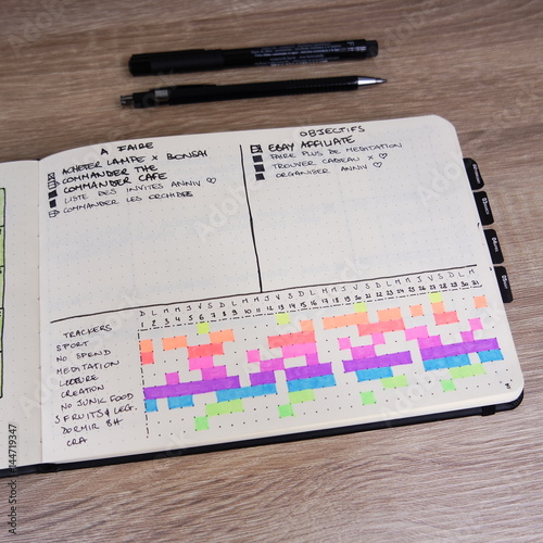 Fotografía Carnet / agenda personnalisé. Lettering et calligraphie.