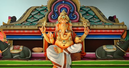 Wall Mural - Statue of Ganesha, the elephant headed Hindu deity, inside temple in Langkawi