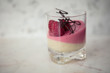 © marcusekman - Vanilla raspberry pannacotta with chocolate