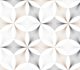 Wall Mural - flower pattern vector, repeating linear petal of flower, monochrome stylish