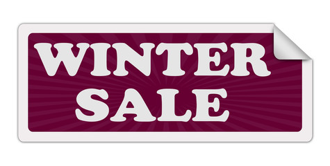 Poster - Winter sale speech bubble label or sign