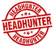 headhunter round red grunge stamp