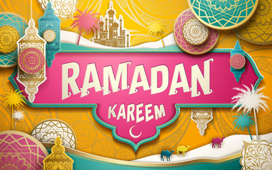 Wall Mural - Ramadan Kareem illustration