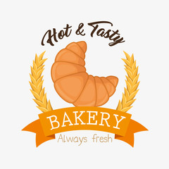 Wall Mural - bakery shop label icon vector illustration design