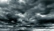 canvas print picture - Dark cloudy sky in rainy season