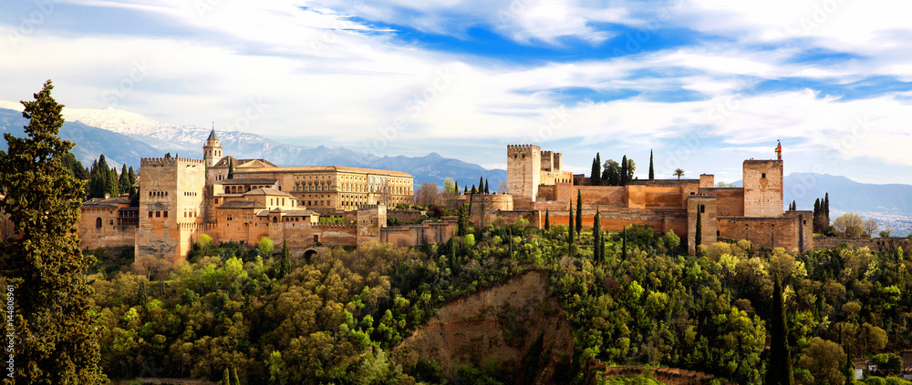 Granada, Alhambra - obrazy, fototapety, plakaty 