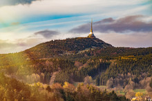 Jested Tower In Sunset Time, Liberec, Czech Republic