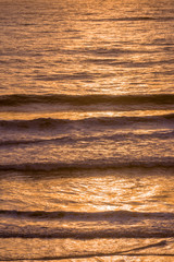 Wall Mural - atlantic ocean at sunset, aerial view