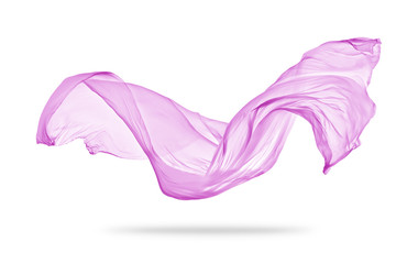 Wall Mural - Smooth elegant pink cloth on white background
