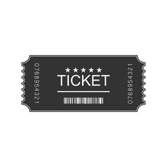 Wall Mural - ticket icon in vintage style on blank background