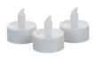 Three artificial candles
