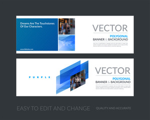 Wall Mural - Vector set of modern horizontal website banners with colourful a