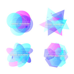 Aufkleber - Vector illustration of abstract geometric backgrounds for trendy modern design