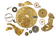 © siloto - Disassembled clockwork mechanism - various part of clockwork mechanism