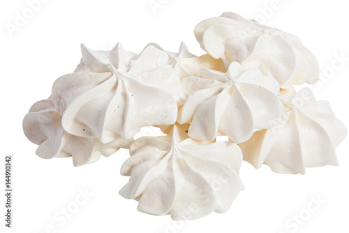 Fotografía Delicious appetizing meringue isolated on white