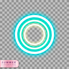 Poster - neon flamingo symbol