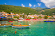Beautiful mediterranean landscape - town Petrovac, Montenegro.