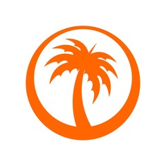 Wall Mural - palm logo vector.