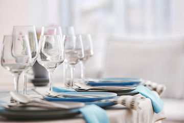 Poster - Beautiful festive table setting, closeup