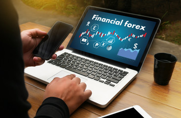 Poster - Financial forex Stock market, financial, business Candle stick graph chart
