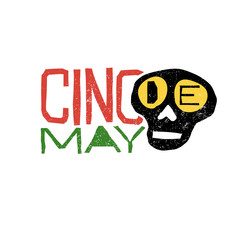 Wall Mural - Cinco de Mayo typography. Cinco de Mayo holiday logo.