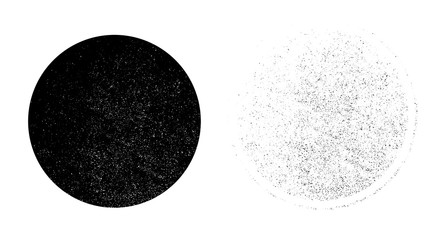 Poster - Grunge monochrome circle background. Abstract circle texture on white background, dirt overlay or screen effect use for grunge background vintage style.