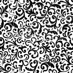 Aufkleber - Vintage Seamless Floral Pattern Textured