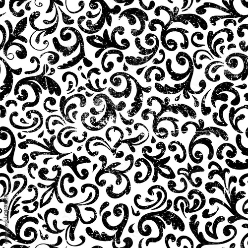 Fototapeta do kuchni Vintage Seamless Floral Pattern Textured