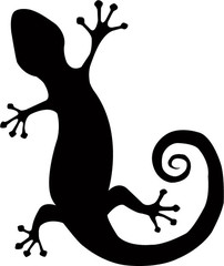 Wall Mural - Gecko lizard silhouette