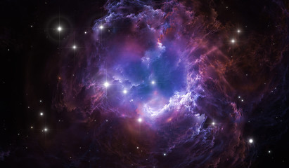 Wall Mural - reflection nebula the site of star formation, illustration