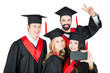 © LIGHTFIELD STUDIOS - young happy students taking selfie on smartphone isolated on white