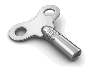 Poster - Winding key. Image with clipping path 