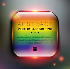 Wall Mural - Abstract background. Glass stone with spectrum design. Glossy, colorful and isolated on the black panel. Use for wallpaper, template, brochure design. Vector illustration. Eps10.