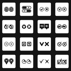 Poster - Check mark icons set squares vector