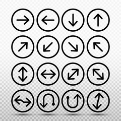 Wall Mural - arrow icon set isolated sign symbol. flat. can be used for mobile and web design. vector illustratio