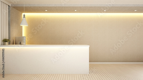 Cuadros en Lienzo reception design for hotel or apartment - 3d Rendering