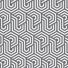 Wall Mural - Vector pattern. repeating hexagon grid. Abstract stripped geometric background. Vector illustration. Pattern is on swatches panel