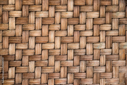 Fotografía Closed up of brown color wooden weave texture background