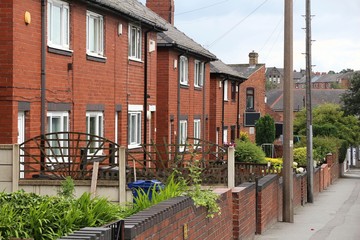 Poster - Terraced houses in Yorkshire, UK