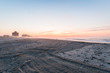 Sandy Beach in ventnor city beach in atlantic city, new jersey at sunrise