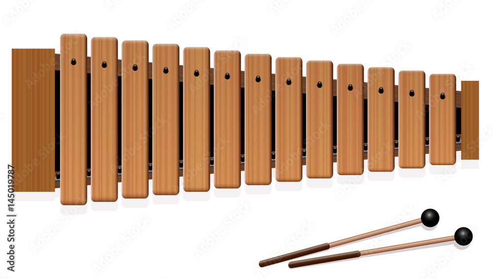 Percussion instrument with wooden bars 2025