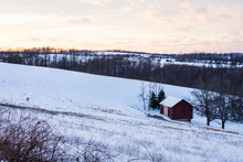 Snowy Country Land In Southern York County In Pennsylvania