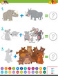 addition maths game with animals