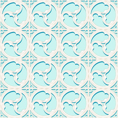 Poster - Seamless pattern with plant elements in classic style.