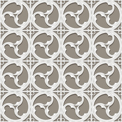 Poster - Seamless pattern with plant elements in classic style.