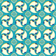 Poster - Seamless pattern with plant elements in classic style.