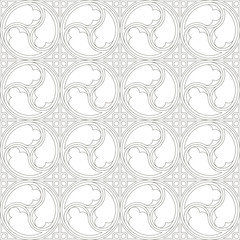 Poster - Seamless pattern with plant elements in classic style.