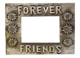 Wall Mural - FOREVER FRIENDS frame with copy space. Isolated.