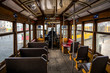 Lisbon tram. Interior.
