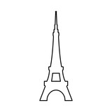Fototapeta Paryż - Eiffel tower architecture icon vector illustration graphic design
